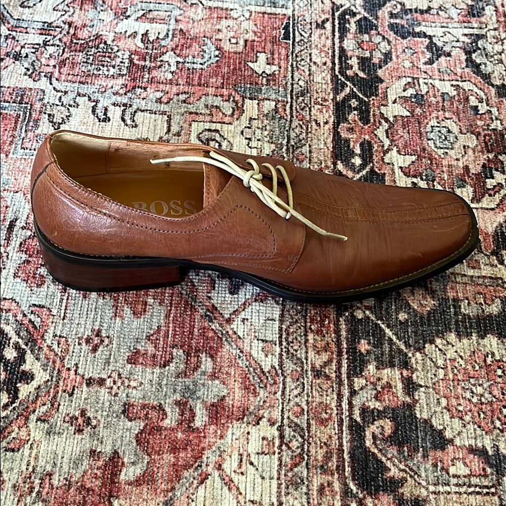 LD. Boss Tan Brown Oxford Men Shoes - Picture 11 of 17
